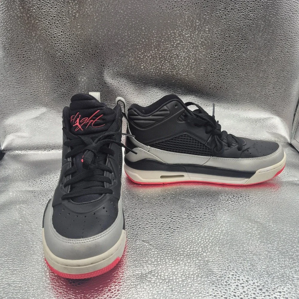 Jordan Flight 9.5 Black Wolf Grey Sport Red Sneakers 654975-060 Mens 6.5Y